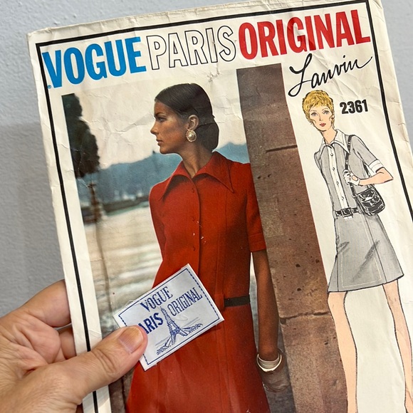 VOGUE Paris ORIGINAL Lanvil Pattern with original Cloth Label - Picture 2 of 12